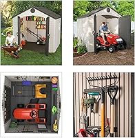 Vista 4 de Lifetime cobertizo de 8 x 7.5 pies, de almacenamiento, para exteriores