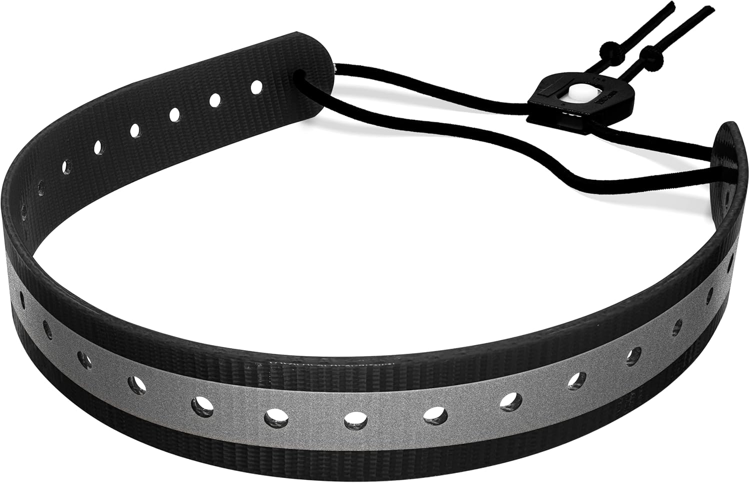 Replacement 1" Reflective Biothane Bungee Dog Collar Strap Black - Compatible with E-Collar and Dogtra Remote Training Collars, Adjustable for All Dog Neck Sizes - Wheel Lock Secure - Made in The USA