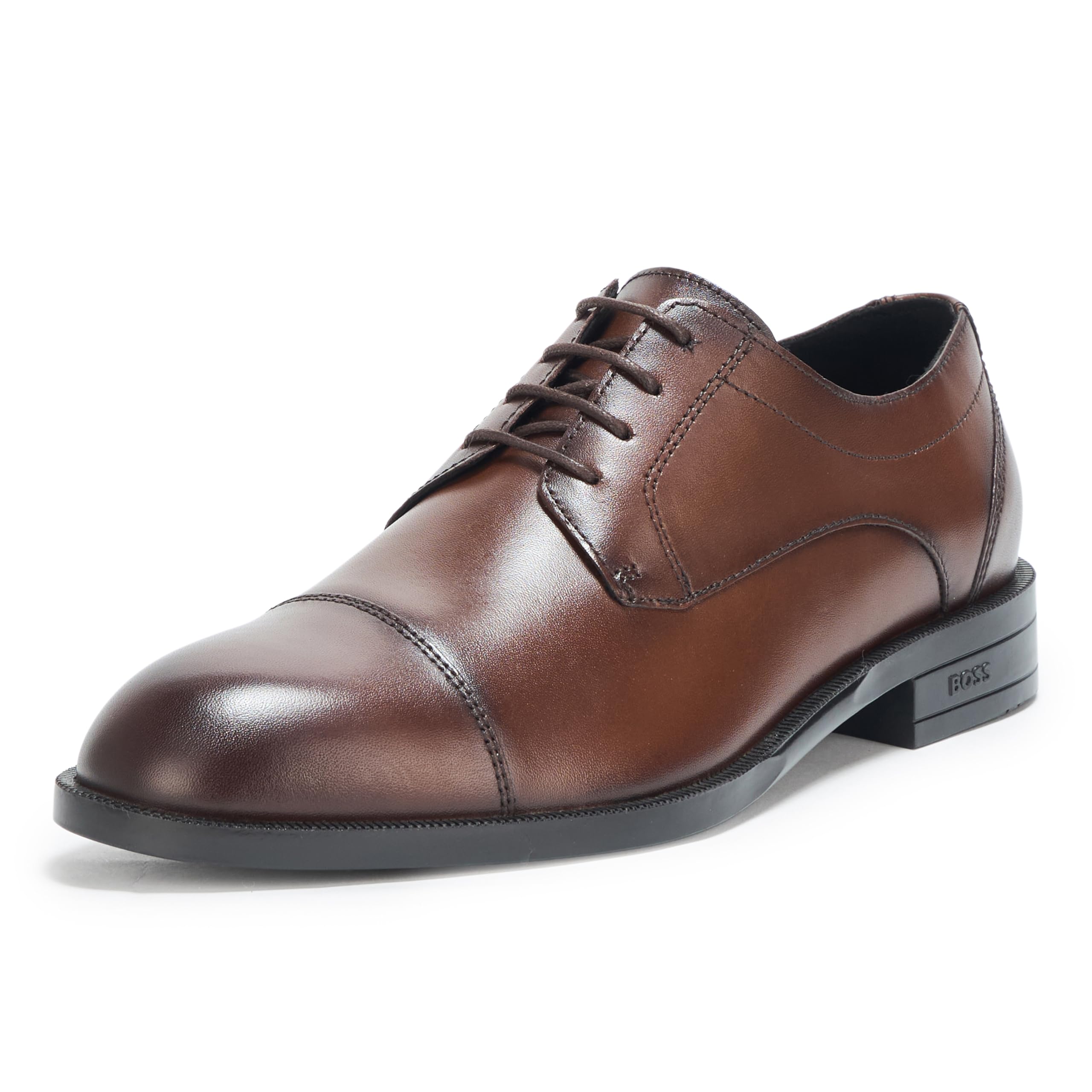 

                                                    BOSS, Tayil Smooth Leather Derby Dress Shoe, Brown