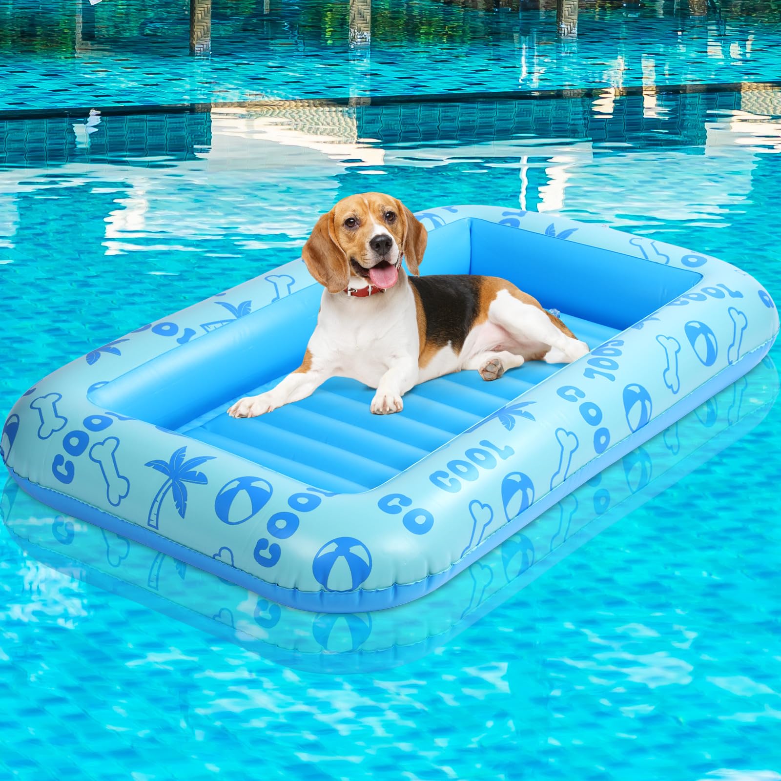 Pool Toy For Dogs Inflatable Dog Pool Float - Large Ride-On Raft With ...