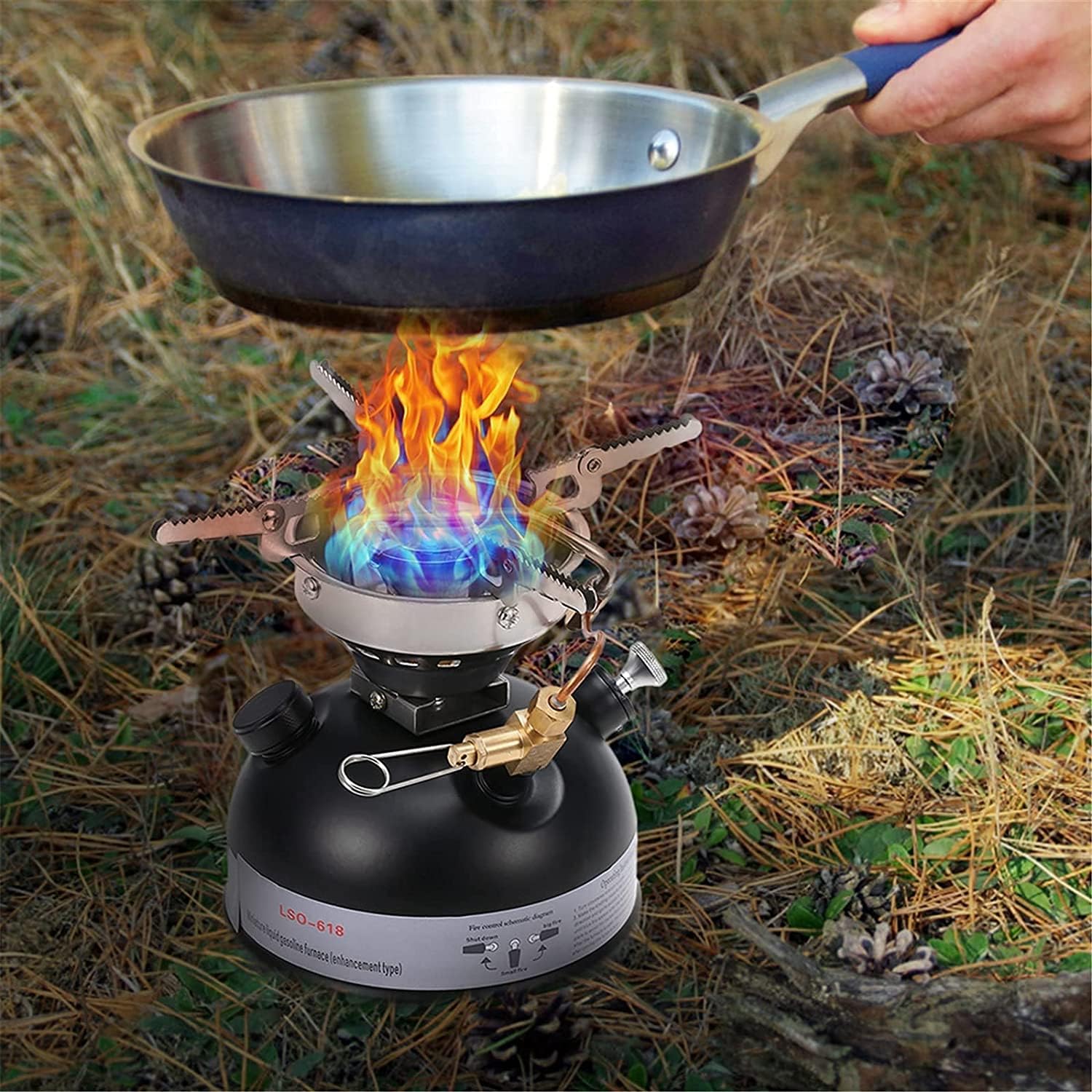 Kerosene Heater, Outdoor Kerosene Stove, Lightweight Portable Mini Gasoline Heater, Multifunctional Camping Cooking Stove, for Cooking Frying Braising