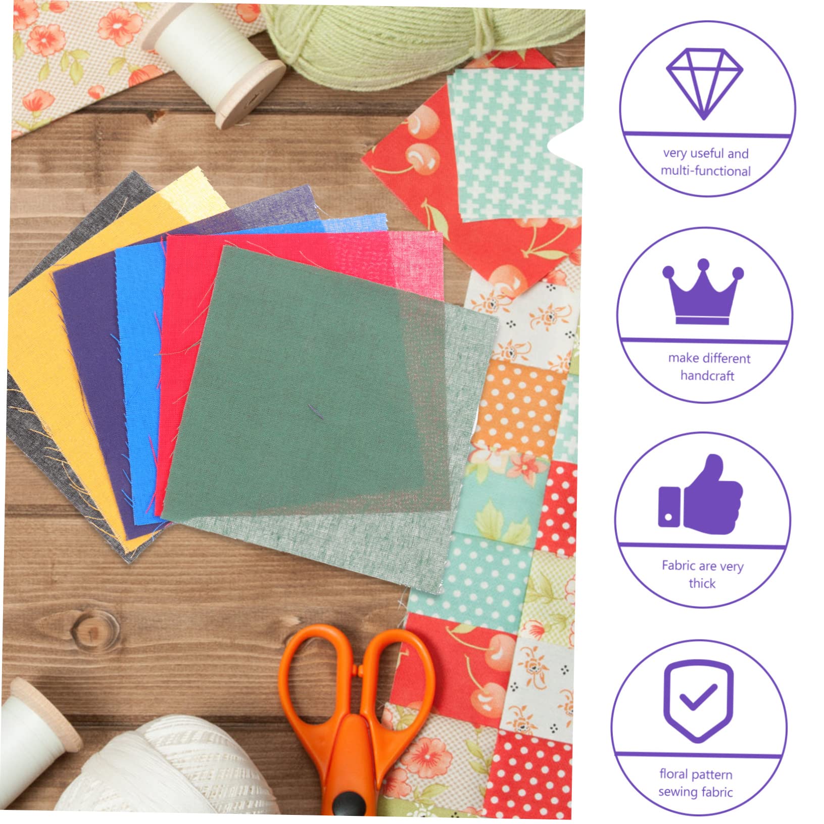 SHINEOFI 300pezzi Tessuto Patchwork Fodera Per Progetti Di Cucito Fai Da Te Per Borse Pantaloni Decorazioni e Lavoretti Creativi