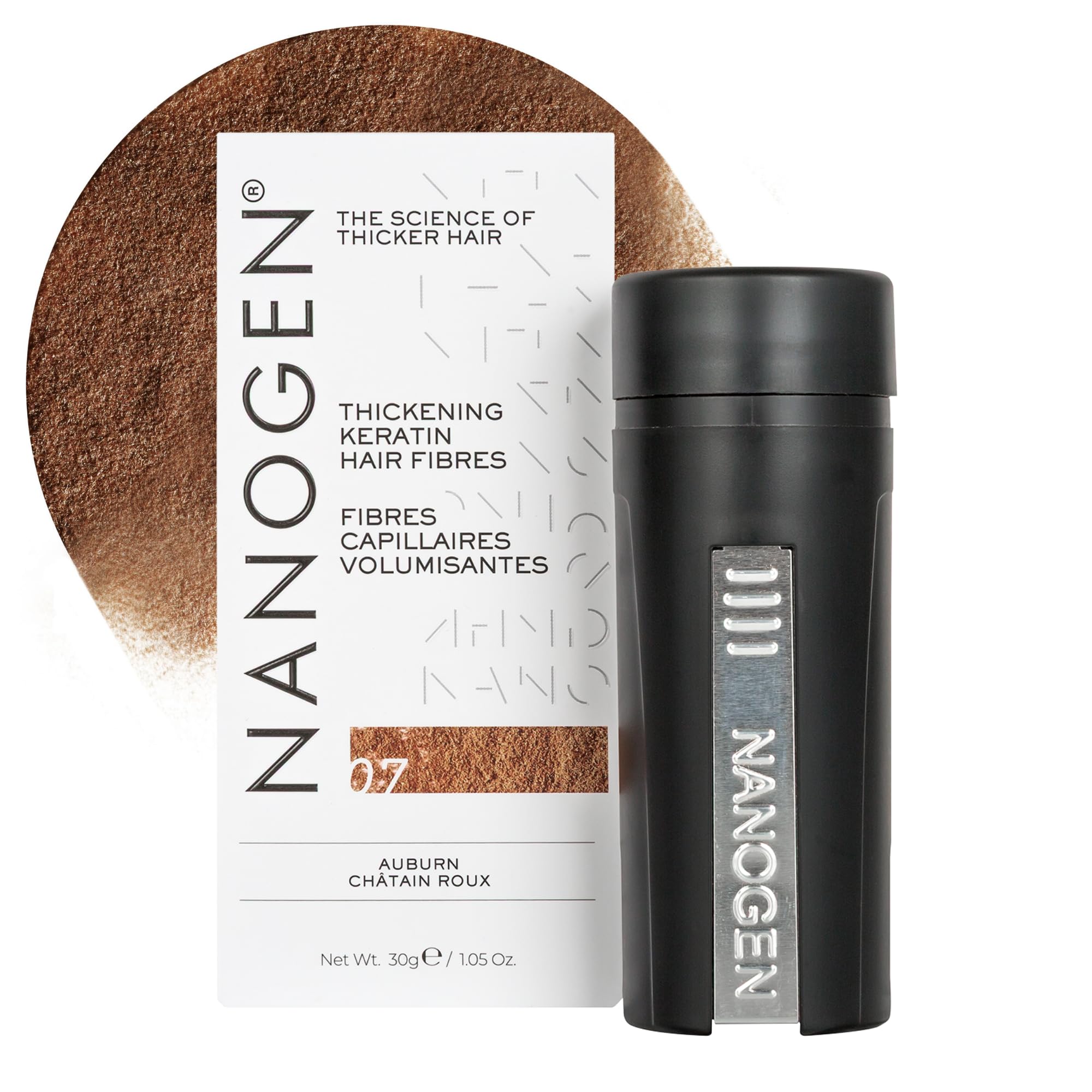 Nanogen Hair Fibres Auburn, Root Touch Up, 30g