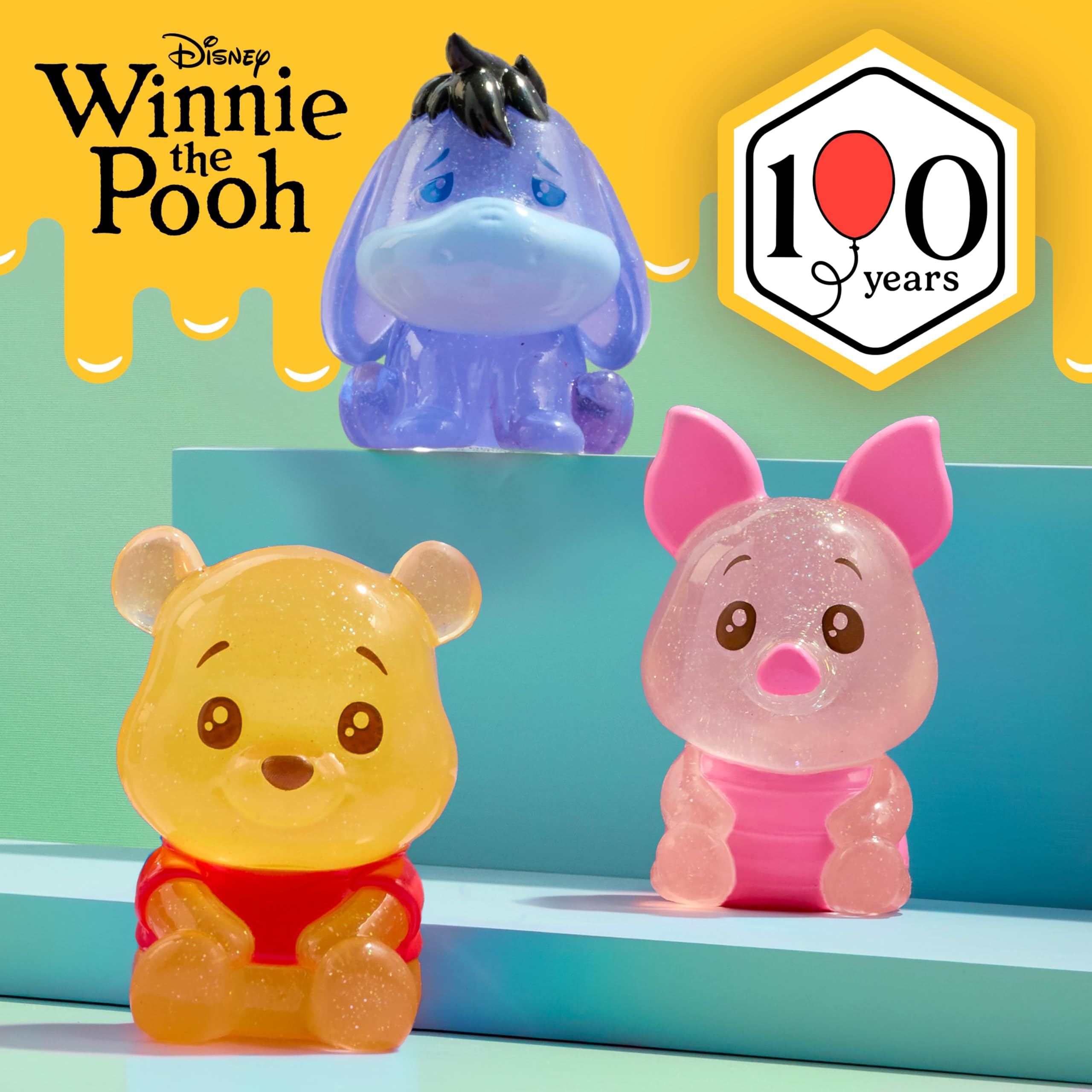 Disney Winnie the Pooh Bear-y Cute Jelly Figures, Soft Squishy Toy, Sweet & Sparkly, For Kids and Fans by Just Play - Image 4