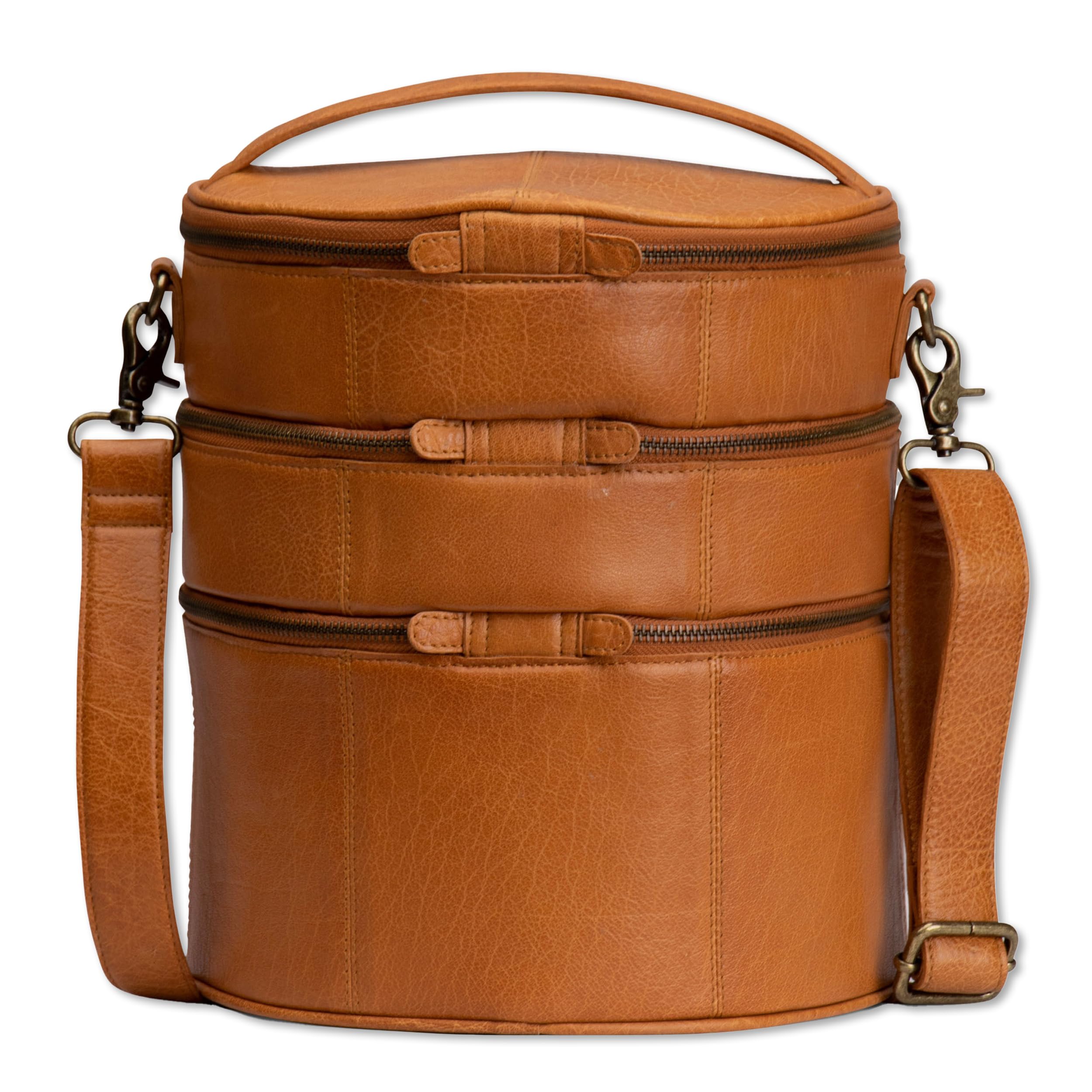 Frida's Wollhaus Muud Bturn - Borsa per lavori a maglia e uncinetto, 2 colori (Whsky)