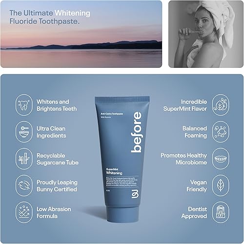 Miniatura 4 de Pasta de dientes All Natural SuperMint, ingredientes naturales limpios, espuma equilibrada, baja abrasión, frescura de larga duración, tubo