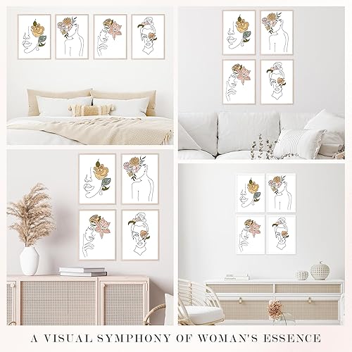 Miniatura 4 de Insire Arte de pared feminista, arte de línea, arte de pared de silueta, arte de pared femenino, decoración de pared femenina, arte de pared de