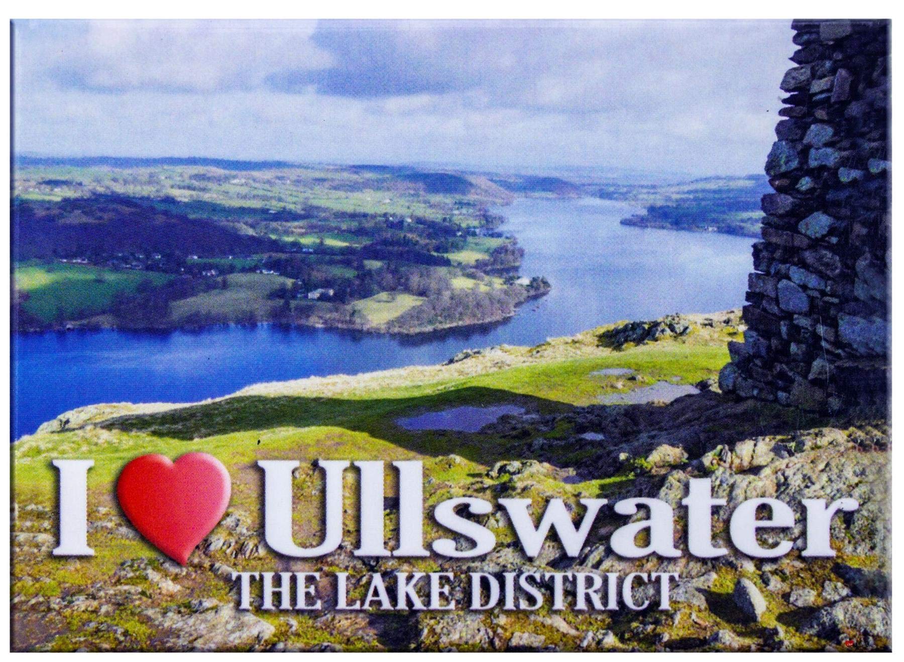 I Love Ullswater The Lake District Metallic Fridge Magnet