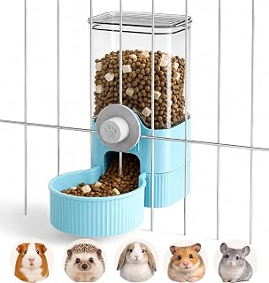 41 oz Hanging Gravity Feeder for Small Animal Cages Rabbit & Guinea Pig
