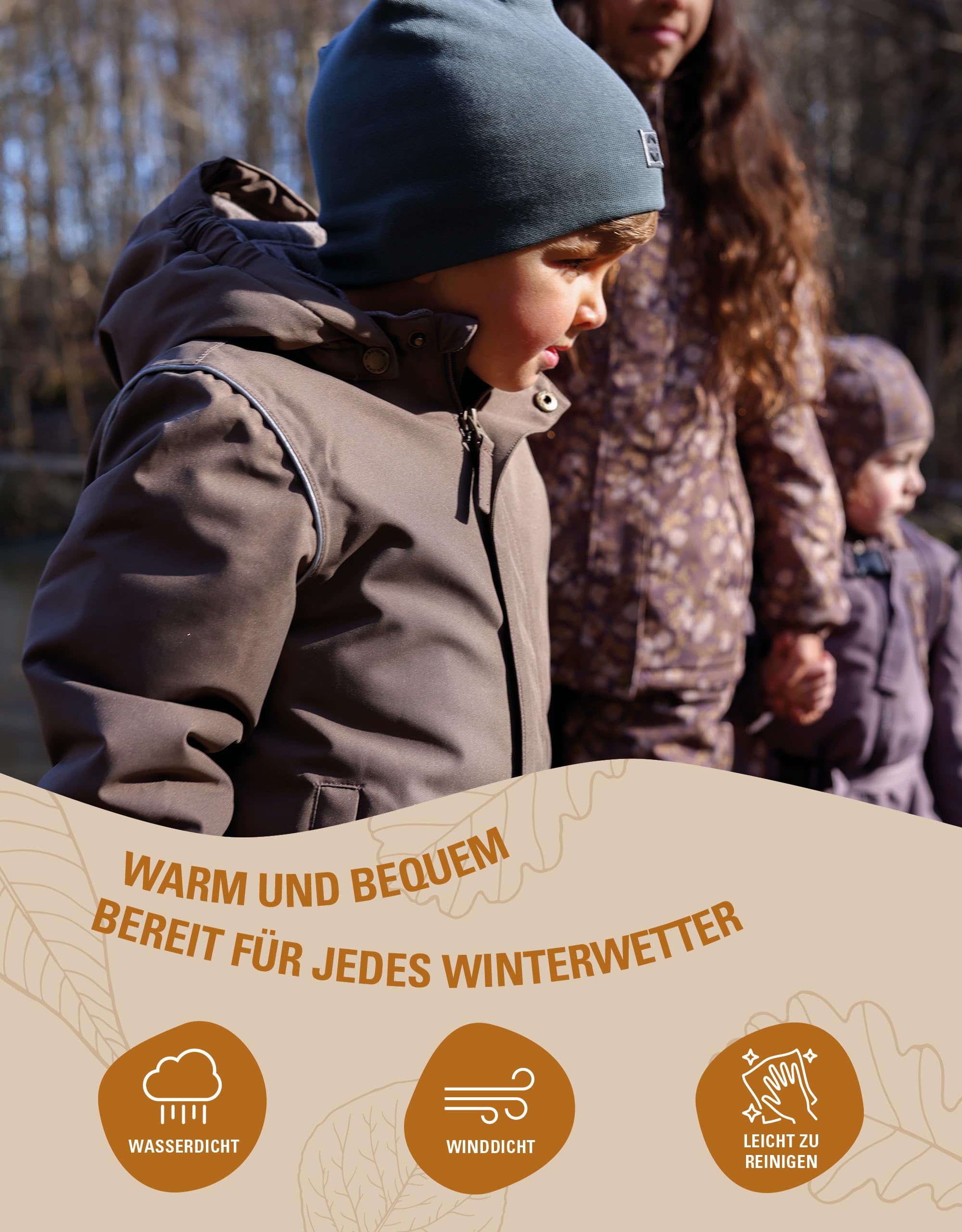 Mikk-line Winterjacke Kinder, Warme und wasserdichte jacke | Wasserdicht 20.000 mm, getapte Nähte, atmungsaktiv 5.000 g/m², 3M-Reflexe, abnehmbare Kapuze, YKK-Reißverschluss, OEKO-TEX
