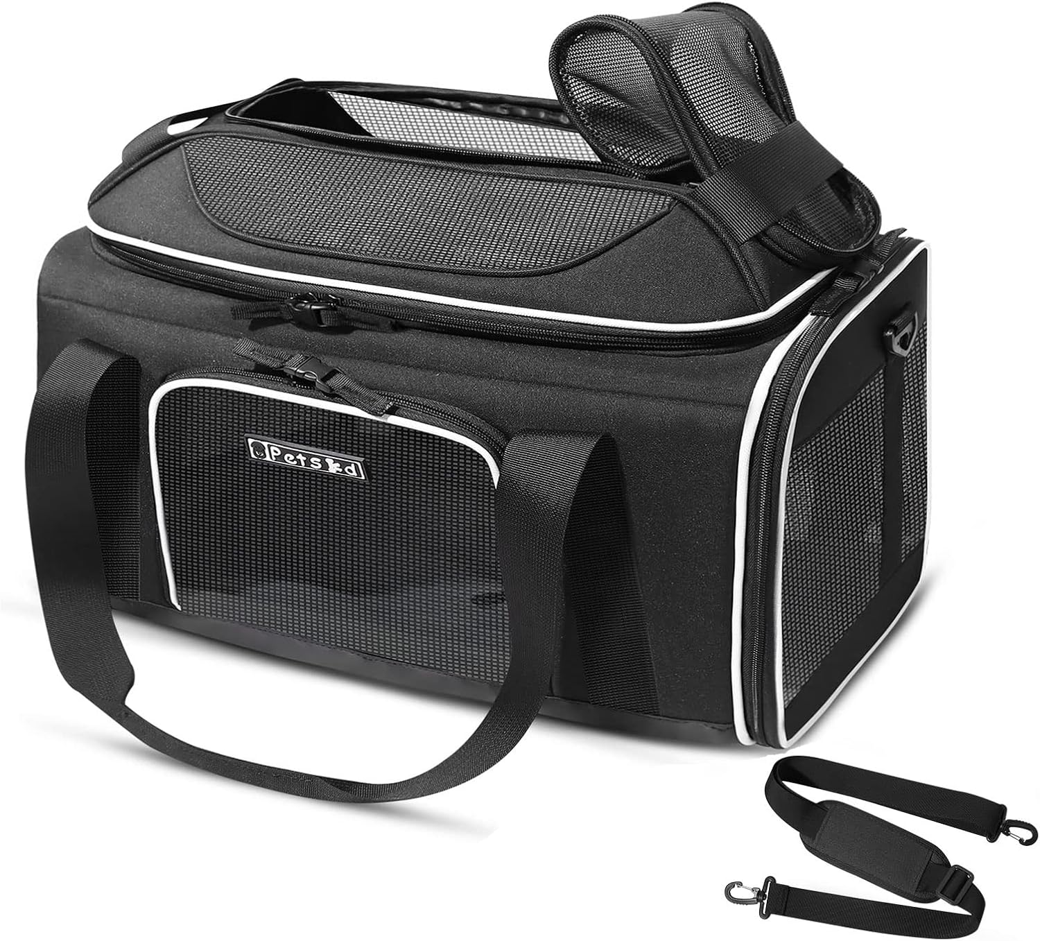 Petskd Pet Carrier TopExpandable 17x12x8.5 JetBlue