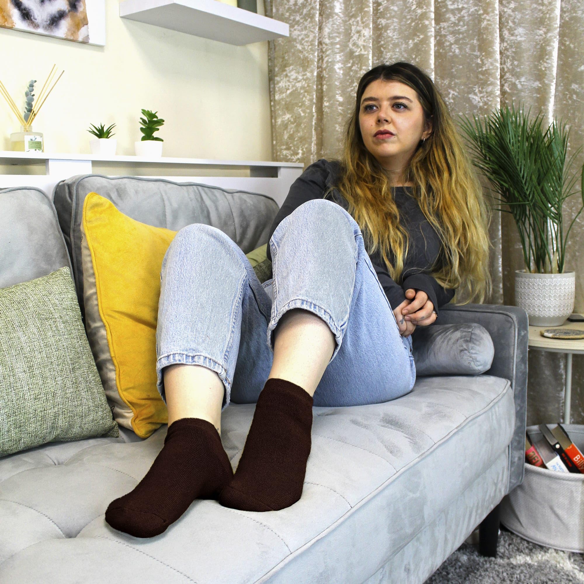 Sock Snob - Pack De 12 Pares De Calcetines Tobilleros Para Mujer, Gruesos Y Cálidos Para Invierno