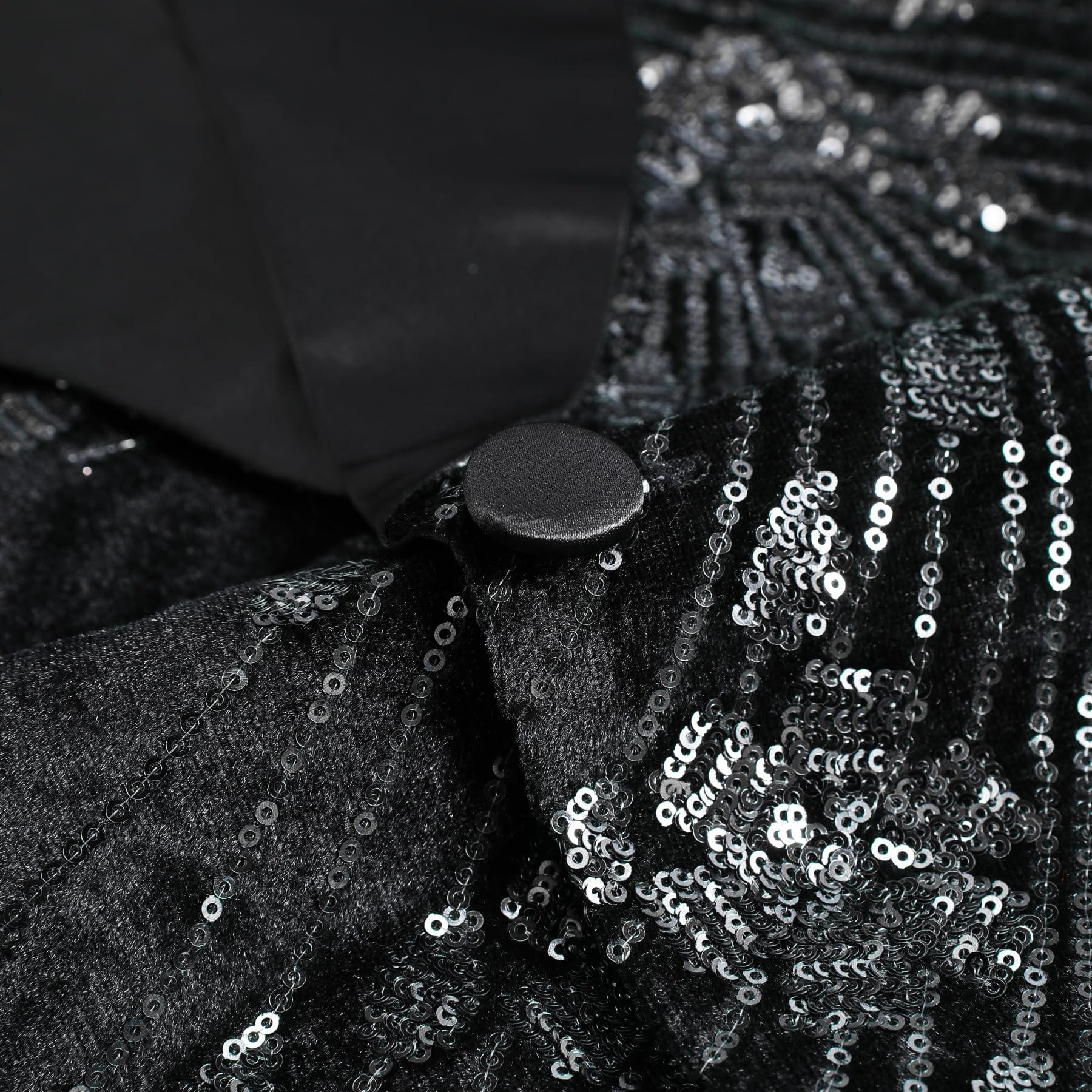 YFFUSHI Blazer da Uomo con Paillettes Giacca da Abito di Lusso Slim Fit Giacca da Smoking Scintillante Eleganti Festa