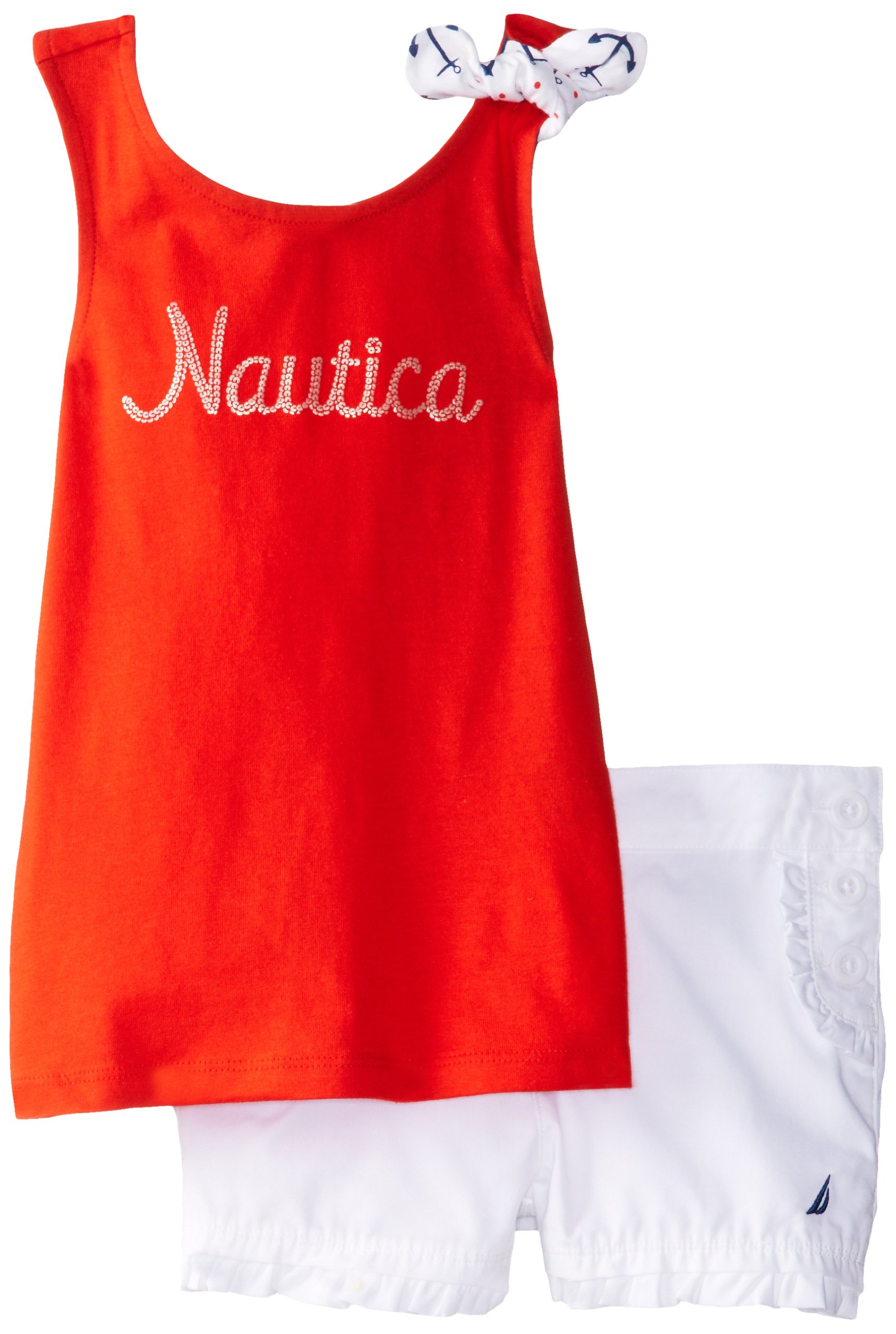 Nautica Girls' Criss Cross Back Tank With Running Short 2