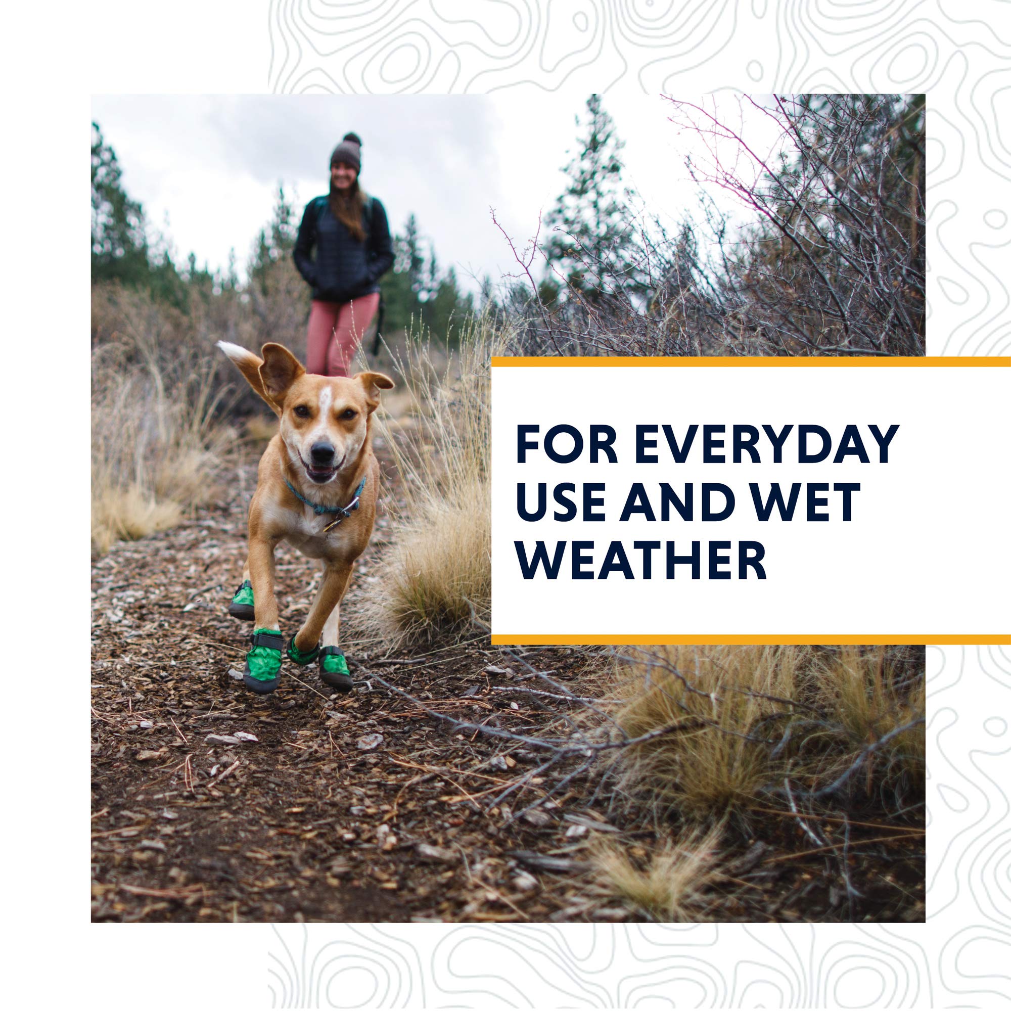 Ruffwear Hunde Schuhe zum täglichen Gebrauch (2er Set), Wetterfest, Miniatur-Hunderassen, Größe: 38 mm, Meadow Green, Summit Trex, P15401-345150
