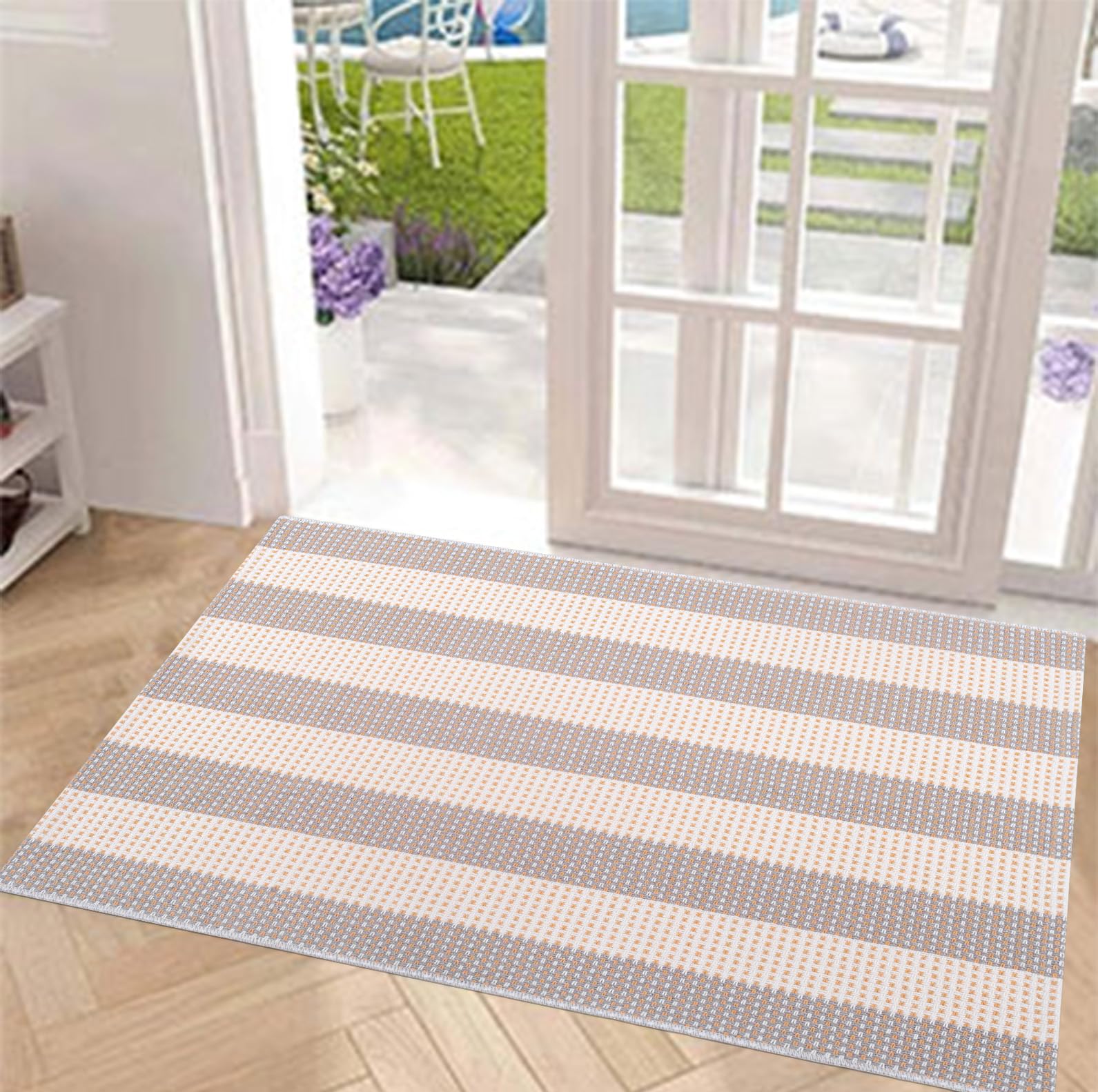 Alfombra de Entrada para Interiores y Exteriores, Lavable a máquina, de 60