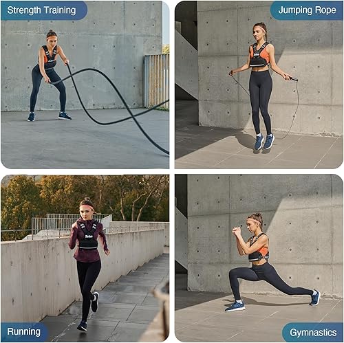 Miniatura 6 de ZELUS Chaleco con peso para hombres y mujeres  Chaleco de 4-10 libras, 11-20 libras, 20-32 libras con 6 pesos de arena de hierro para entrenamientos