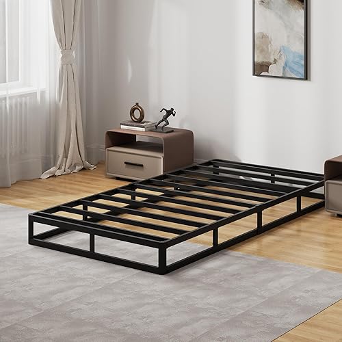 Miniatura 8 de Base de somier de 7 pulgadas para cama individual, base de colchón de metal para somier de 1500 libras, montaje sin herramientas, sin ruidos