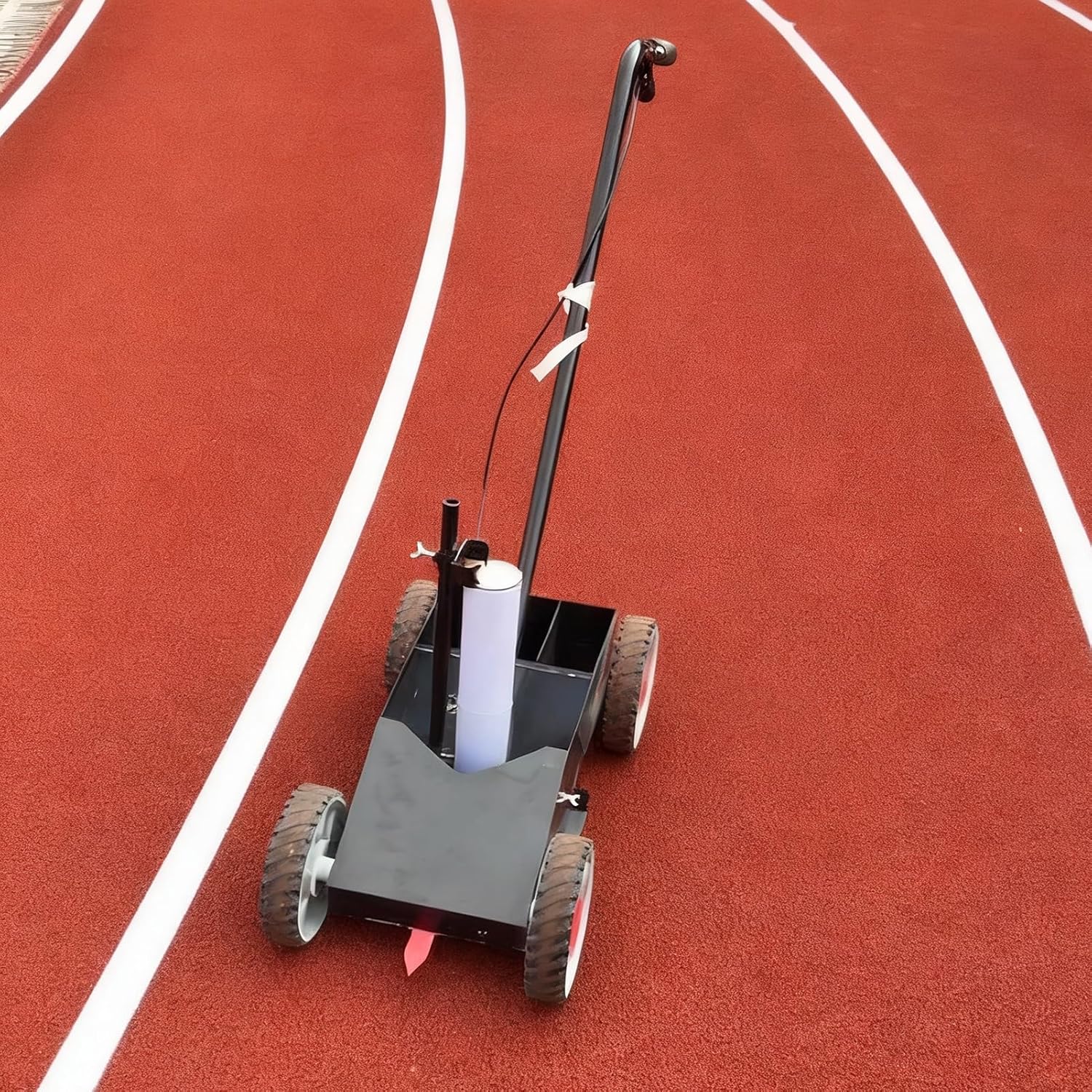 Playing Field Striping Line Marking Machine, Large Capacity Parking Lot Line Painter, Adjustable Line Spray Paint Cart for Factories Garage