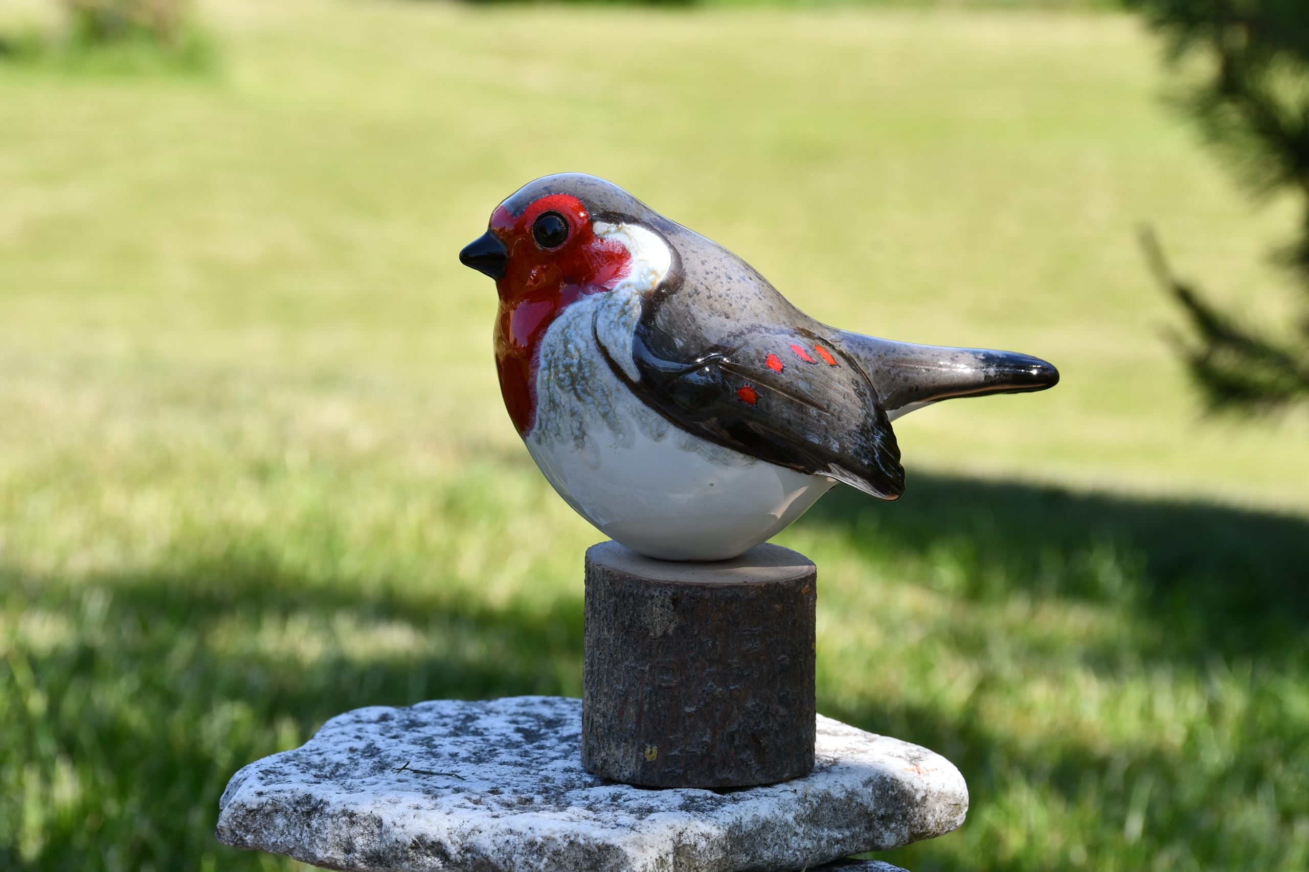 Decoration Jardin Exterieur Statue en Céramique - Deco Extérieur - Figurines pour Jardin - Faite à la Main, Résistant au Gel, Cadeau Unique pour Les jardiniers
