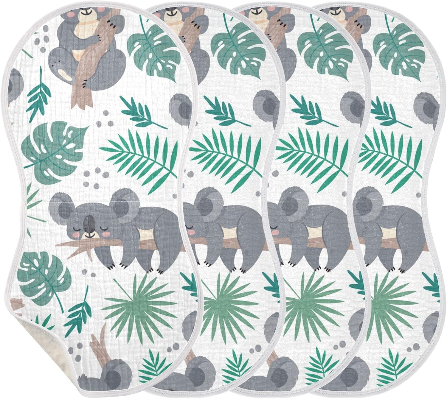 Kigai Koala Baby Burp Cloths 4 Pack Super Absorbent and