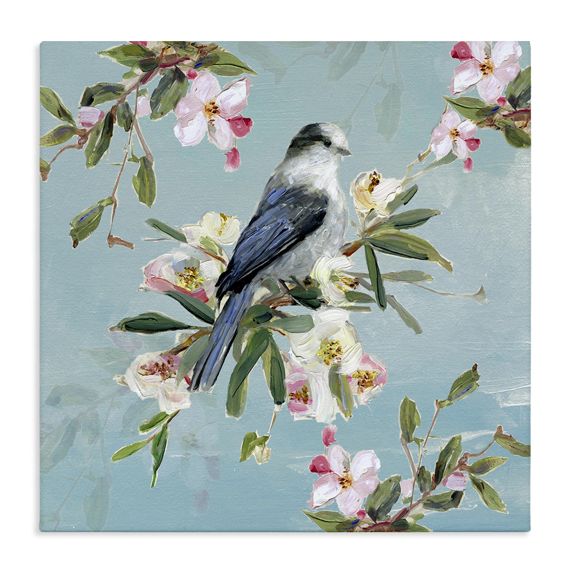 Stupell Industries Unframed 'Pastel Songbird Among Blossoms'| Canvas Art