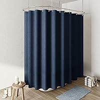 Vista 71 de Naturoom cortina de ducha de 36 pulgadas - cortina de ducha estrecha para espacio pequeño, de medio tamaño, de lino verde ultra gruesa, juego
