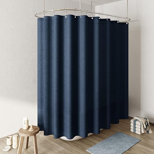Miniatura 71 de Naturoom cortina de ducha de 36 pulgadas - cortina de ducha estrecha para espacio pequeño, de medio tamaño, de lino verde ultra gruesa, juego