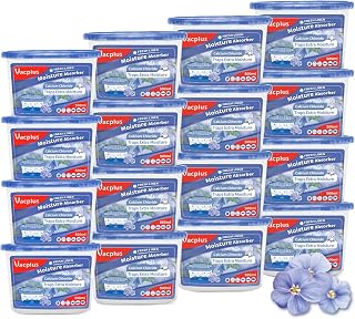 Vacplus Moisture Absorber Boxes (16 Pack), 10.5 Oz, Humidity Absorber Attracts Extra Moisture from Your Bathroom, Closet, Kitchen & Study, Dehumidifier for Closet (Linen Scent)