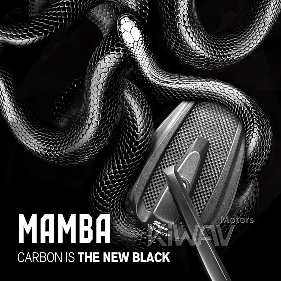 Amazon | KiWAV マンバ バーエンドミラー カーボンファイバー