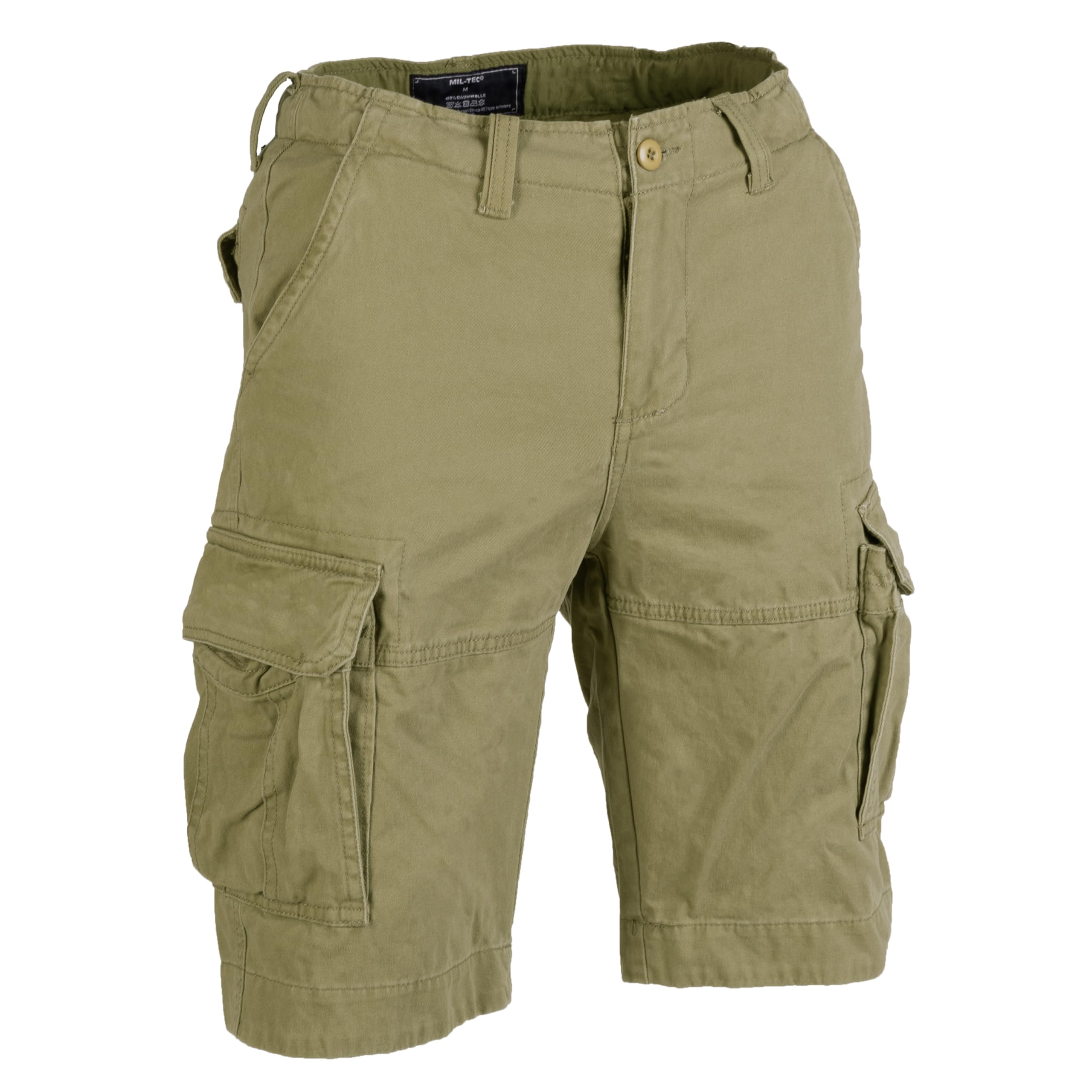 Mil-Tec Vintage Prewash Shorts Olive Drab Size L