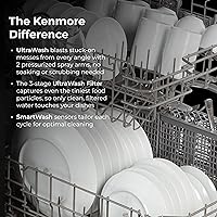 Vista 4 de Kenmore 24" Premium Hybrid Tub Dishwasher - UltraWash, MoreSpace Adjustable Rack, High Temp & SmartWash - 12 Place Settings - 54 DBA - ENERGY STAR