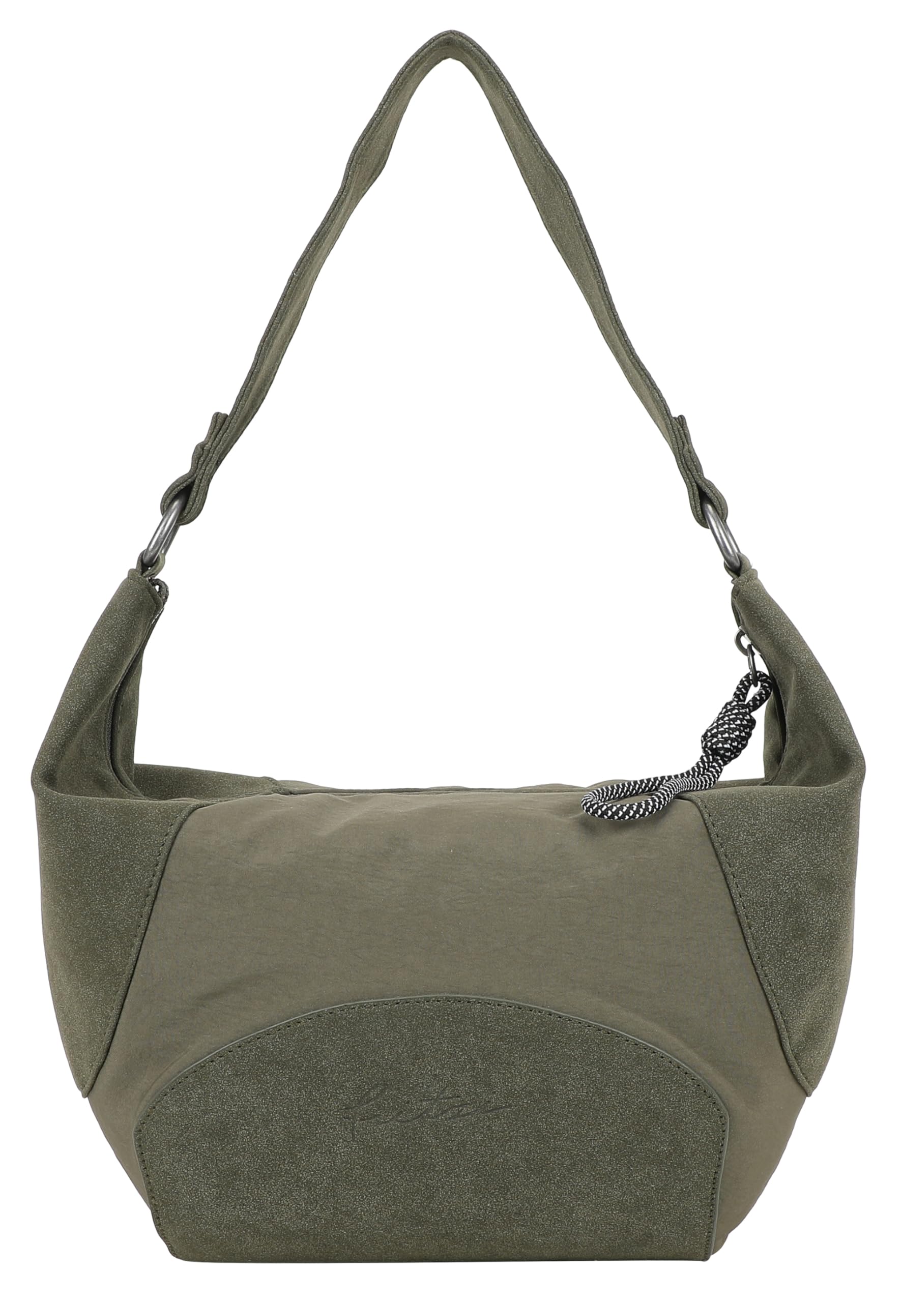 Fritzi Gimmy Sky Mix Hobo Bag Nylon Damen Schultertasche Alltag Reisen Freizeit mit Reißverschluss verstellbarem Gurt 24 x 32 x 6 cm – Braun, Rot, Khaki, Gelb, Schwarz