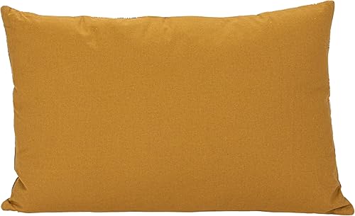 Miniatura 6 de Creative Co-Op Almohada lumbar de terciopelo de algodón con pájaros y flores, multicolor