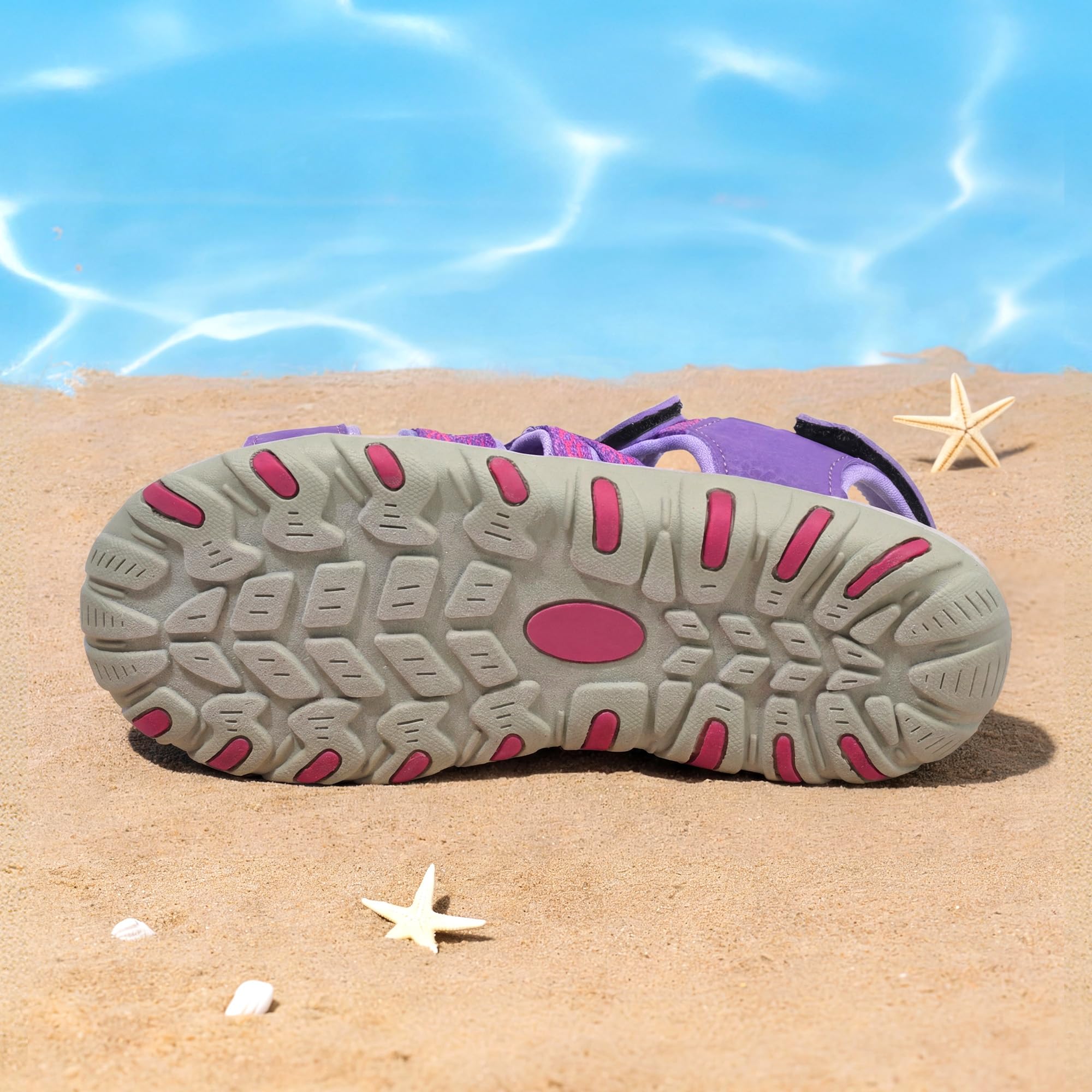 DREAM PAIRS Kids Sandals Toddler Girls & Boys Summer Outdoor Athletic Sport Sandals Hiking Beach Casual Closed Toe Adjustable Multicolor for Toddler/Little Kids/Big Kids - 3
