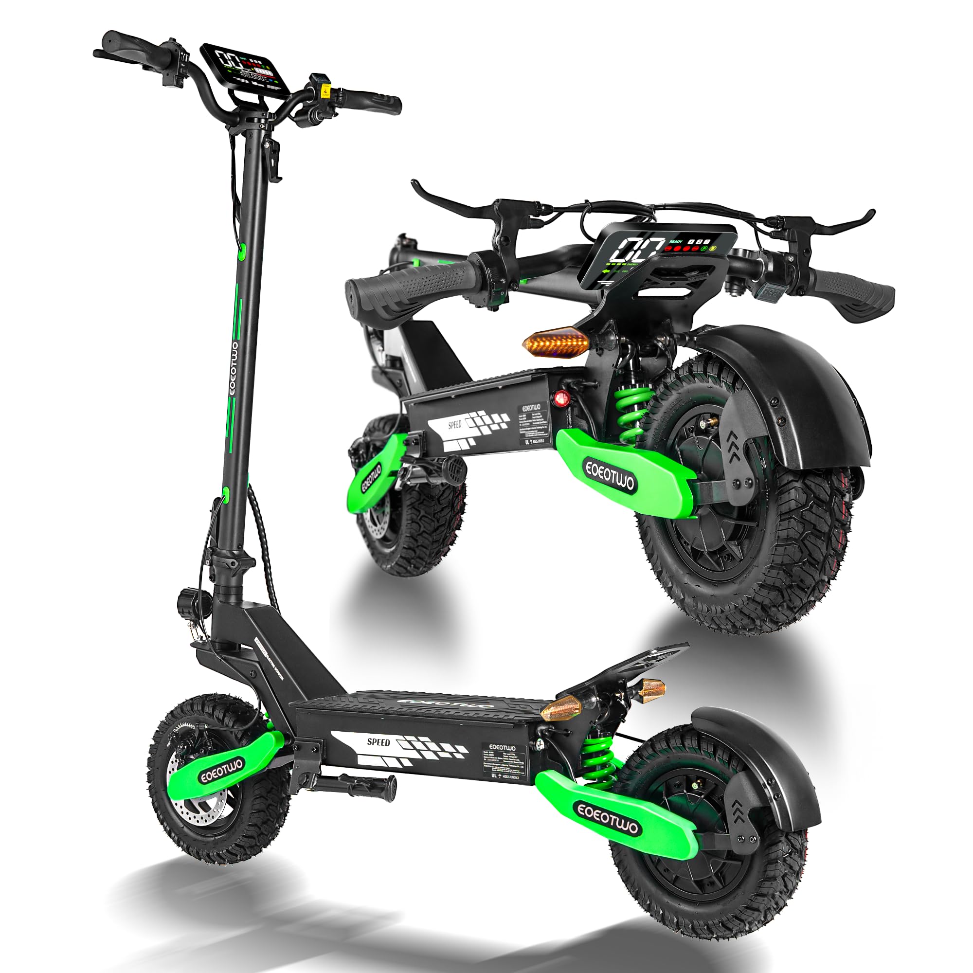 Electric Scooter for Adults, 1200W/2400W Motor Fast E Scooter, 11" Off-Road Tires, Up to 30/40 MPH Top Speed & 20/43 Miles Long Range, Dual Brake, Foldable
