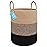 OrganiHaus Large Brown Woven Laundry Basket w/Handles 52L, Rope Dirty Clothes Hamper, Blanket Basket for Living Room, Baby Laundry Hamper for Nursery, Soft & Durable Decorative Organizer Bin