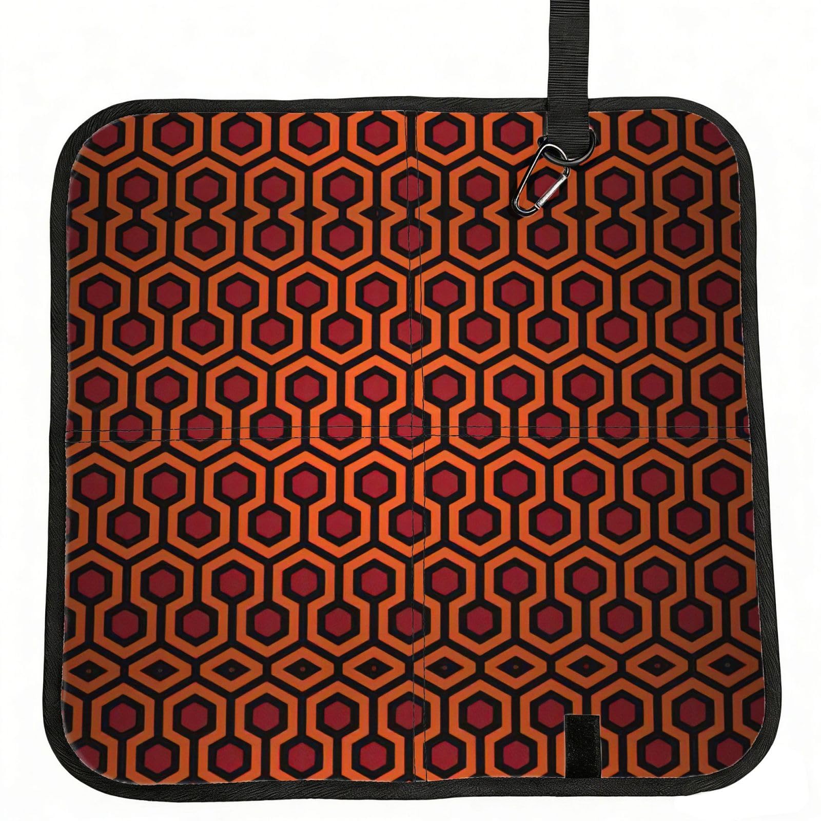 eeprty Lingge Printed Portable Seat Cushion Strap, Foldable Pad for Stadium Bleachers Hiking Travel