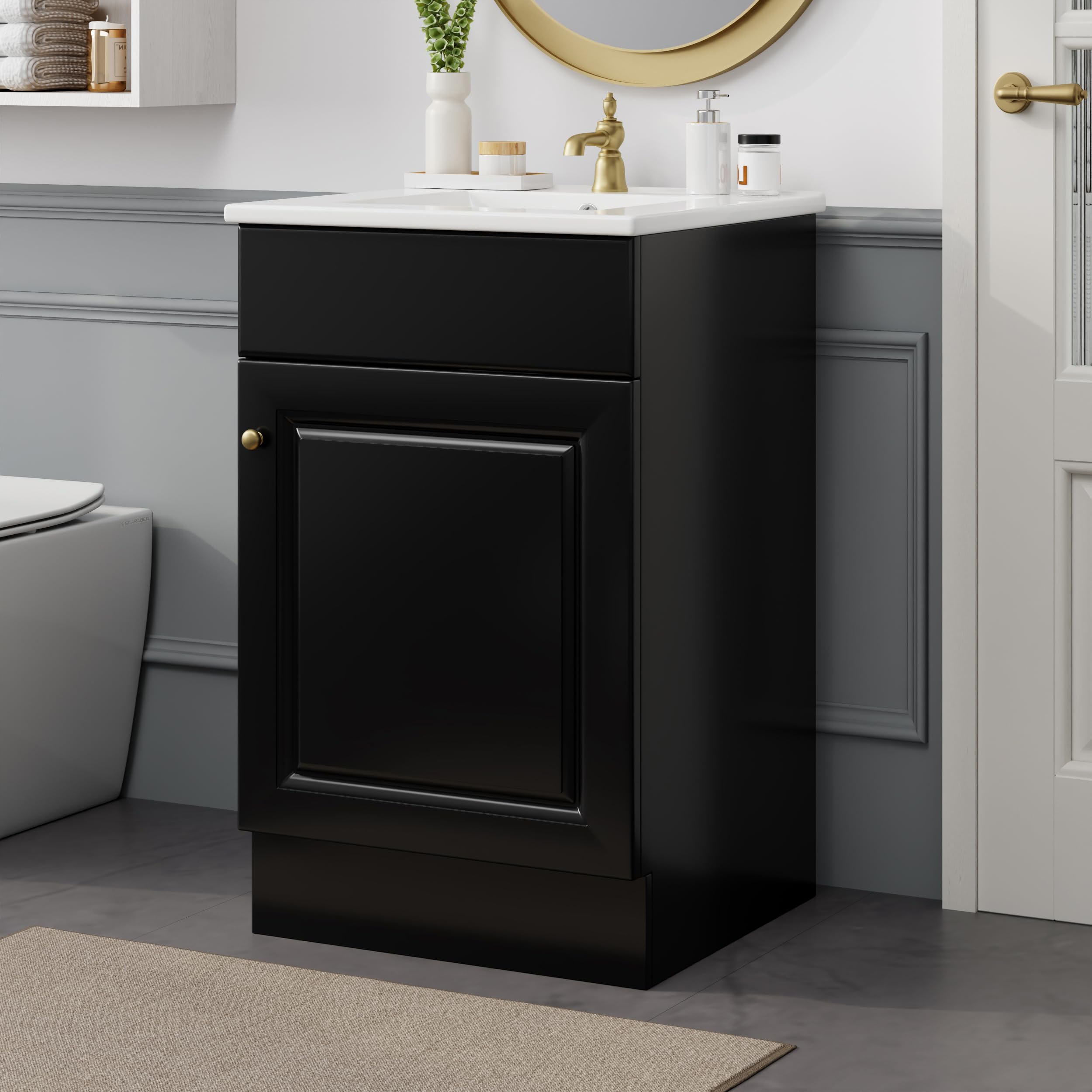 Christopher Knight Home Vanes Wood Frame 20 inch Bathroom Vanity