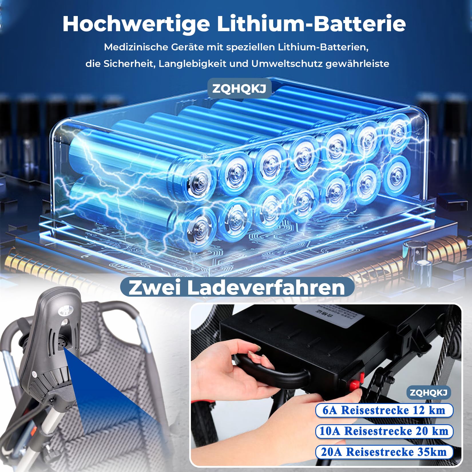 Bardzo lekki elektryczny wózek inwalidzki, składany, z silnikiem 500 W, 14,9 kg, akumulator litowy o zasięgu 20-35 km, udźwig 150 kg, idealny do podróży, wewnątrz i na zewnątrz, model