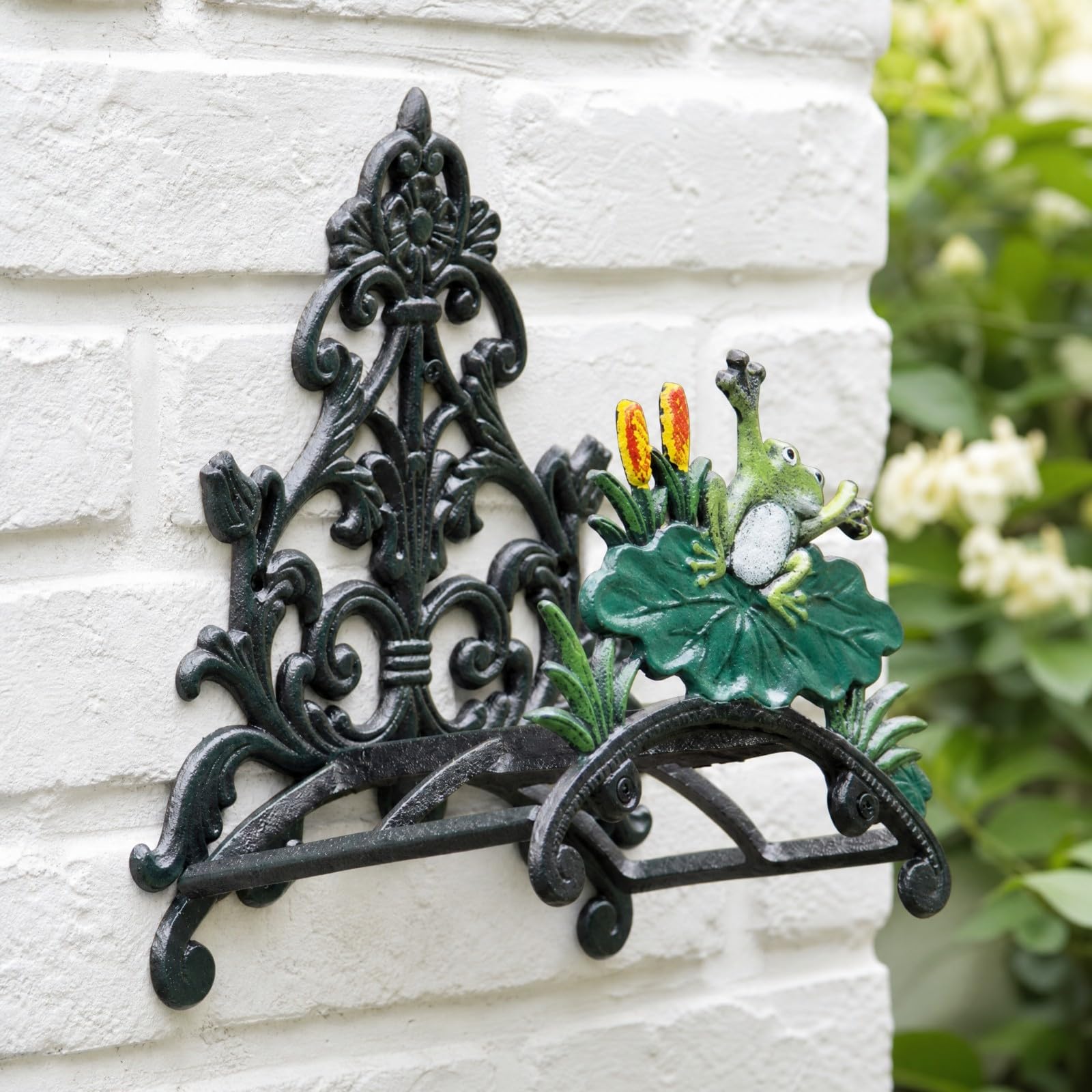 Tubo Decorativo con Rana e Fiori Robusto Tubo da in Ghisa Multiuso per Giardino