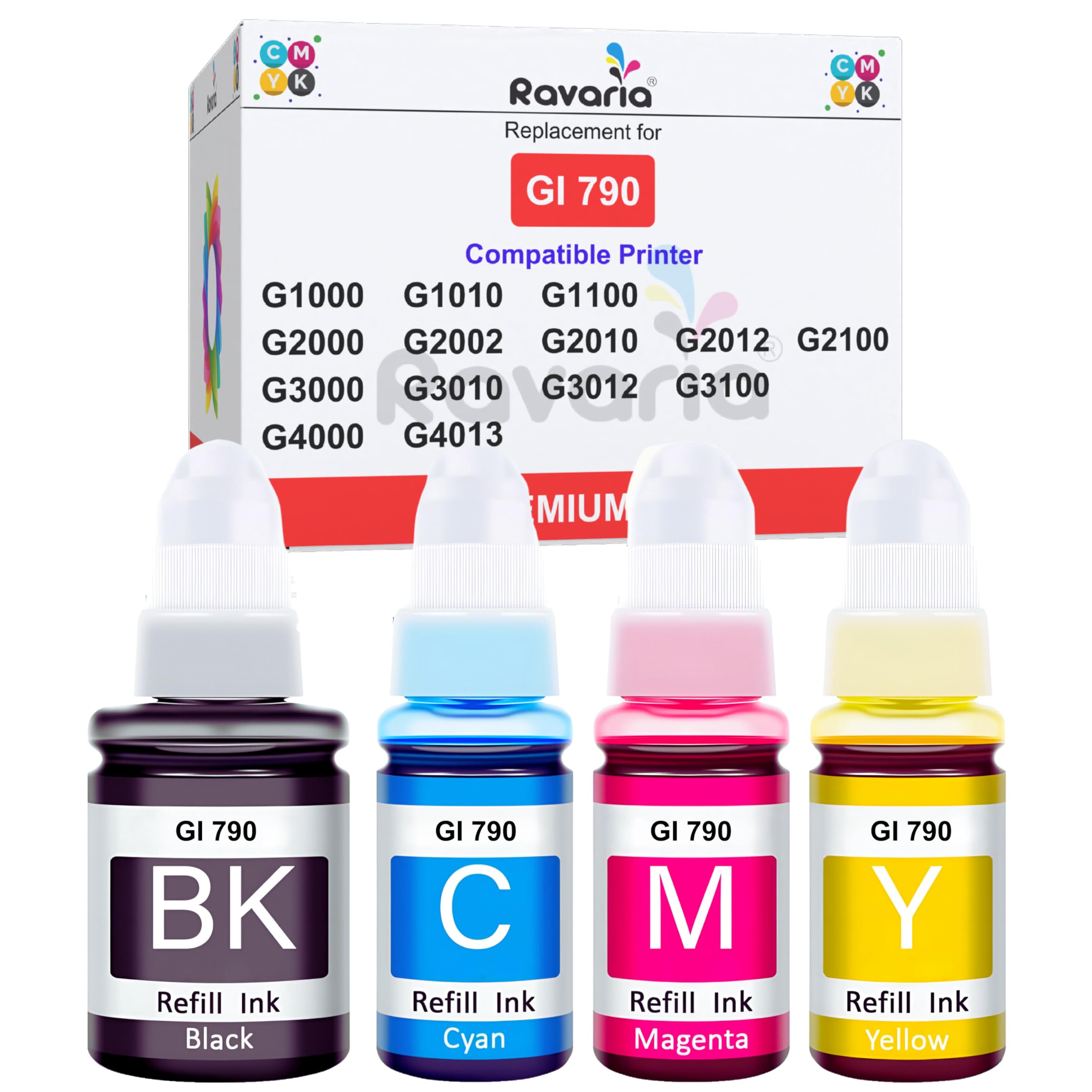 GI 790 Ink Compatible Ink for Canon Pixma g1000 / G1010 / G1100 / G2000 / G2002 / G2010 / G2012 / G2100 / G3000 / G3010 / G3012 / G3100 / G4000 / G4013-image-34