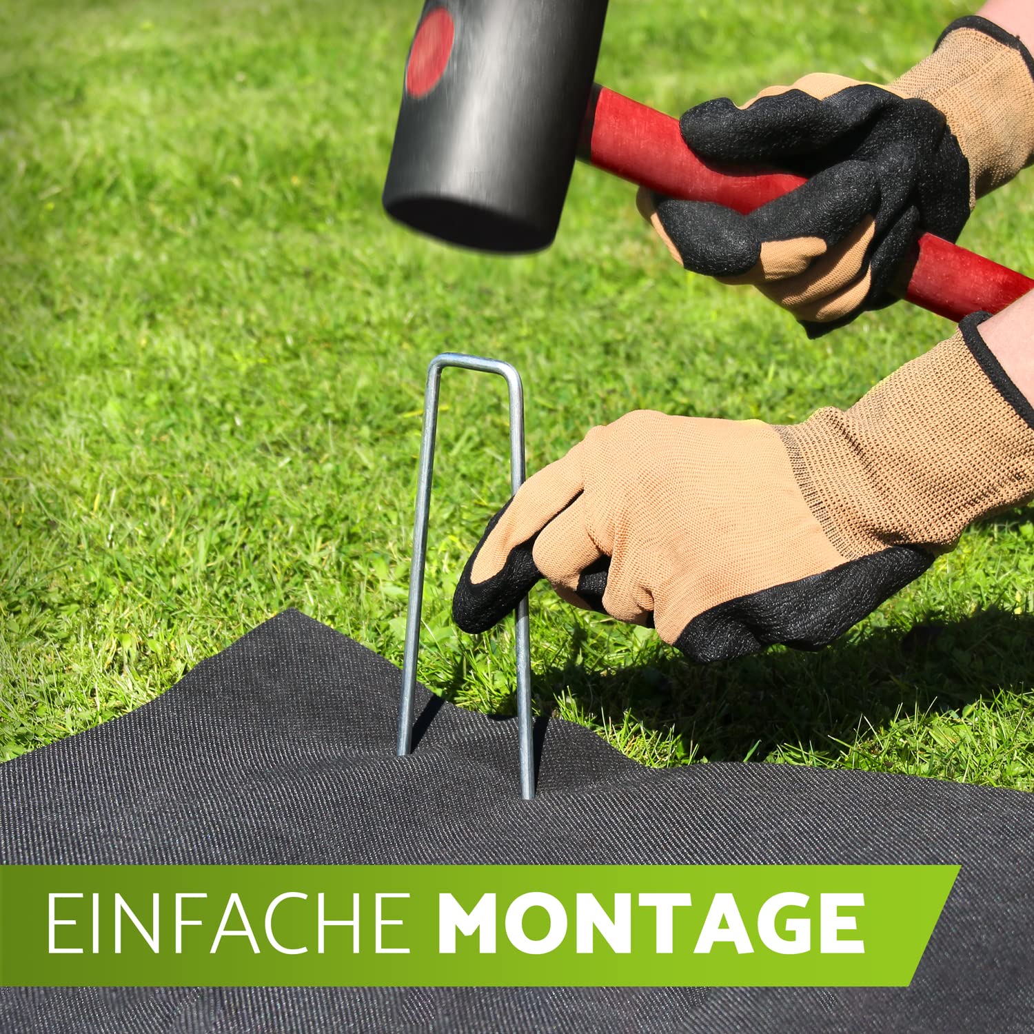 Anti-Rost Erdanker (Ø 5 mm) für extrem Harte Böden – Unglaublich Stabiler, verzinkter Stahldraht (rostfrei) – Profi Bodenanker – 20 cm lang, 3 cm breit (40 St)