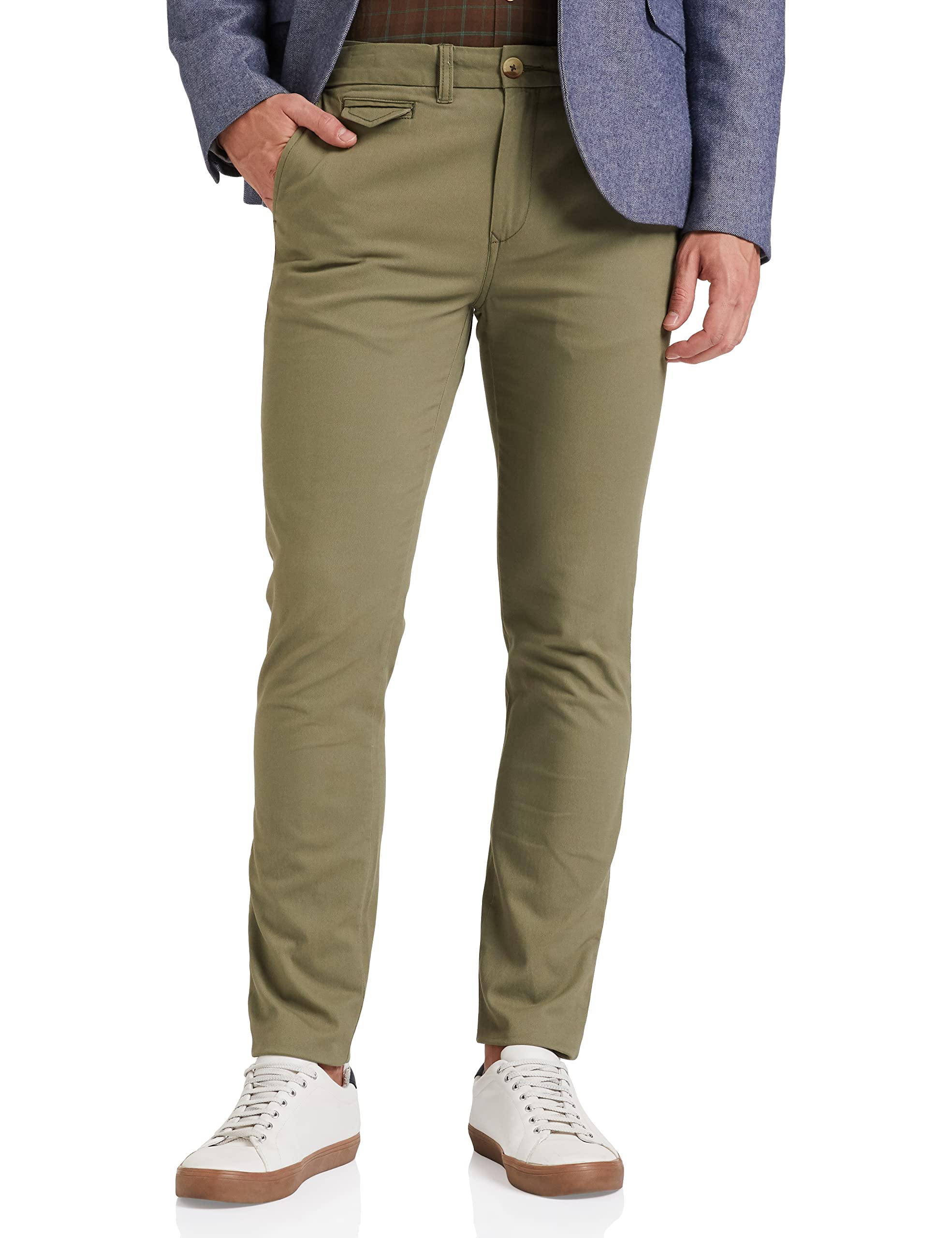 Amazon Brand - House & Shields Men Flexi Waist Regular Casual Pants