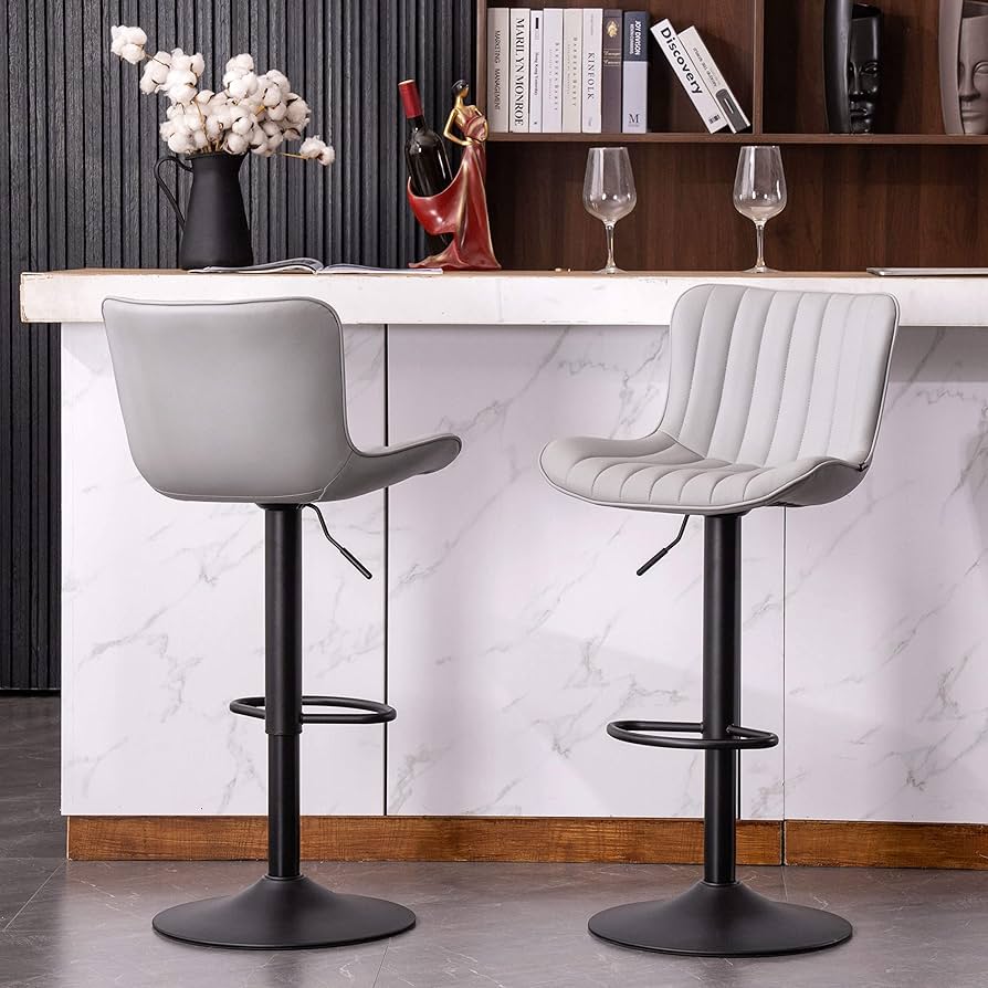 Kidol & Shellder カウンターチェア 2脚セット 昇降式 ホワイト Amazon｜Kidol & Shellder カウンターチェア 2脚セット 昇降式