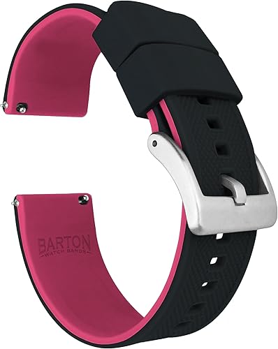 Miniatura 2 de BARTON Elite Silicone Watch Bands - Gold Buckle Quick Release - Choose Color - 18mm, 19mm, 20mm, 21mm, 22mm, 23mm & 24mm Watch Straps