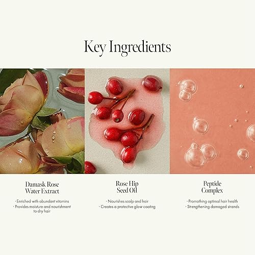 Miniatura 3 de Rosy Night Parfum Hair Mist, perfume vegano para el cabello con extracto de rosa de damasco, aceite de rosa mosqueta, complejo de péptidos para todo