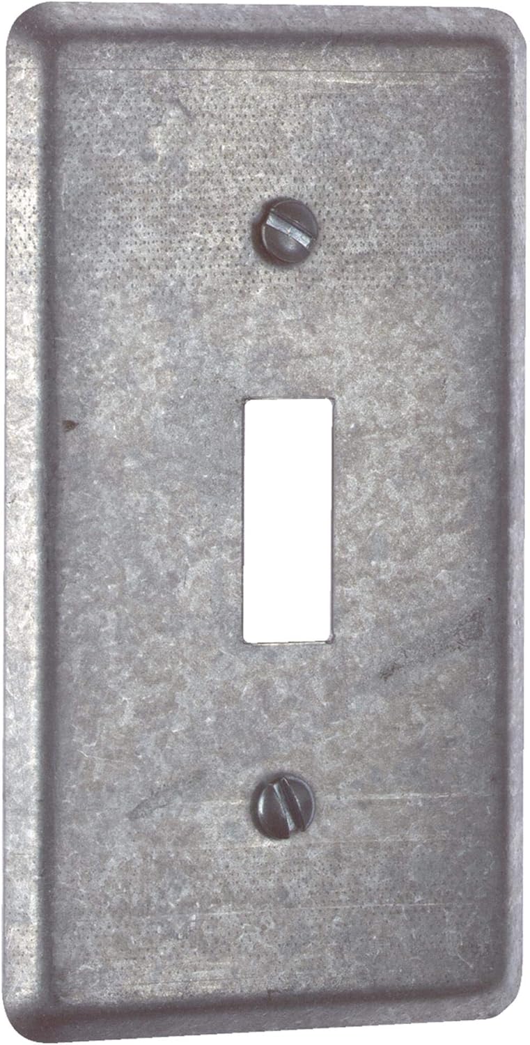 Galvanized Steel Flush Mount Outlet Cover with Screws