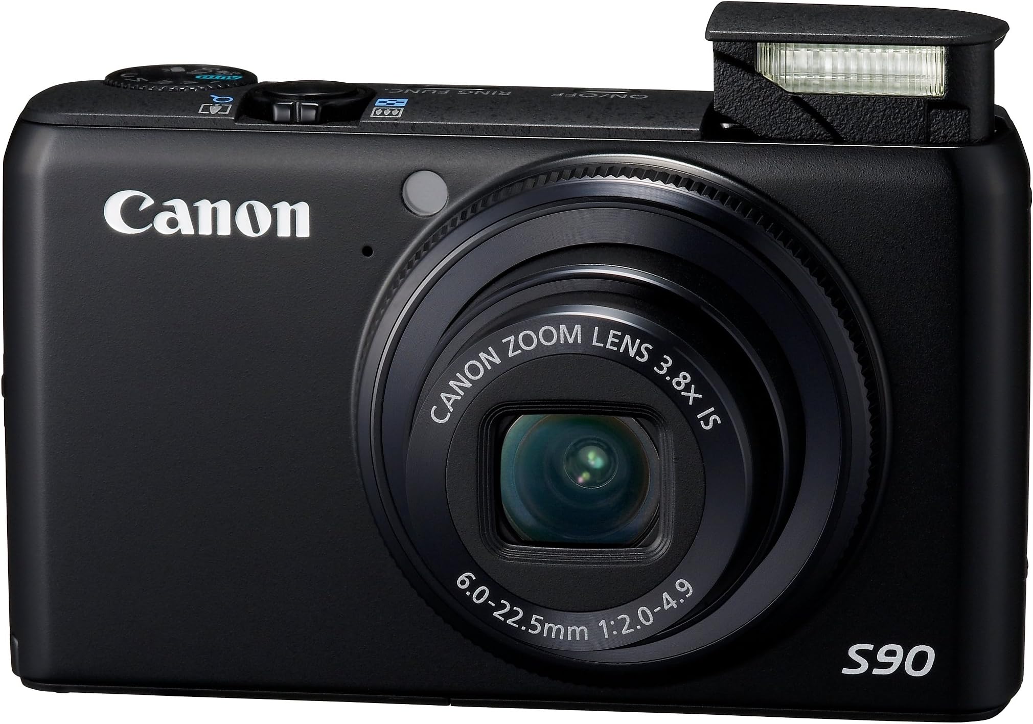Canon PowerShot S90 10MP Digital Camera with 3.8X Wide Angle Optical Image Stabilized Zoom and 3-Inch LCD (Old Model)