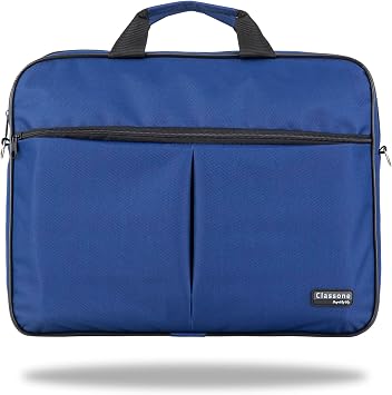 Classone WTX301 WTXpro Series 15.6 inch Compatible Waterproof Fabric Macbook, Laptop, Notebook Handbag - Navy Blue